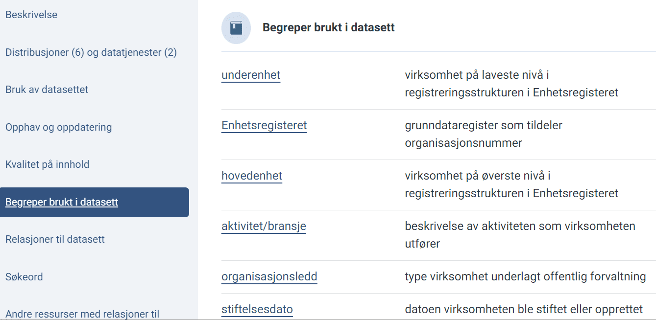 Example of a concept associated with a dataset